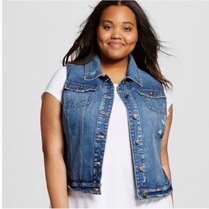 Mossimo Medium Wash Denim Vest